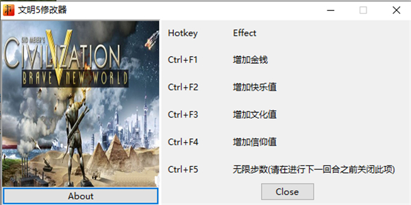文明5美丽新世界汉化版修改器